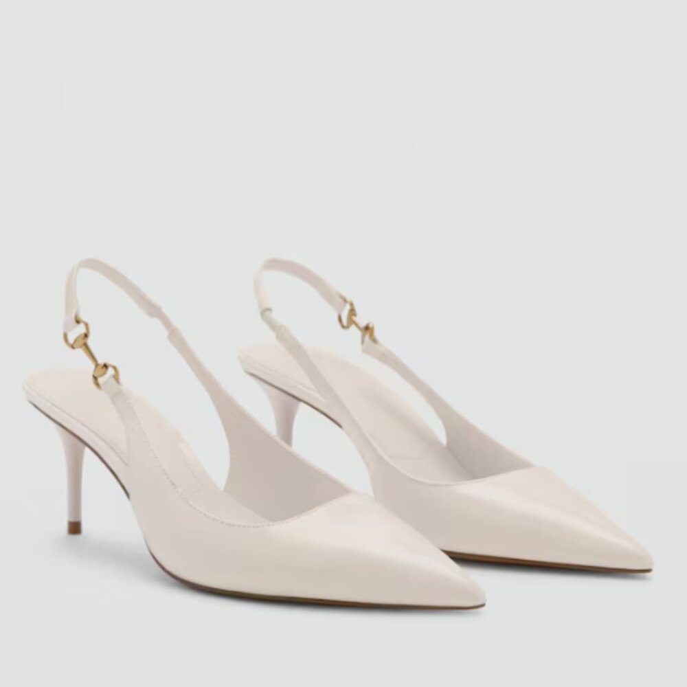 NWT MANGO Heeled shoes with link detail Size 37